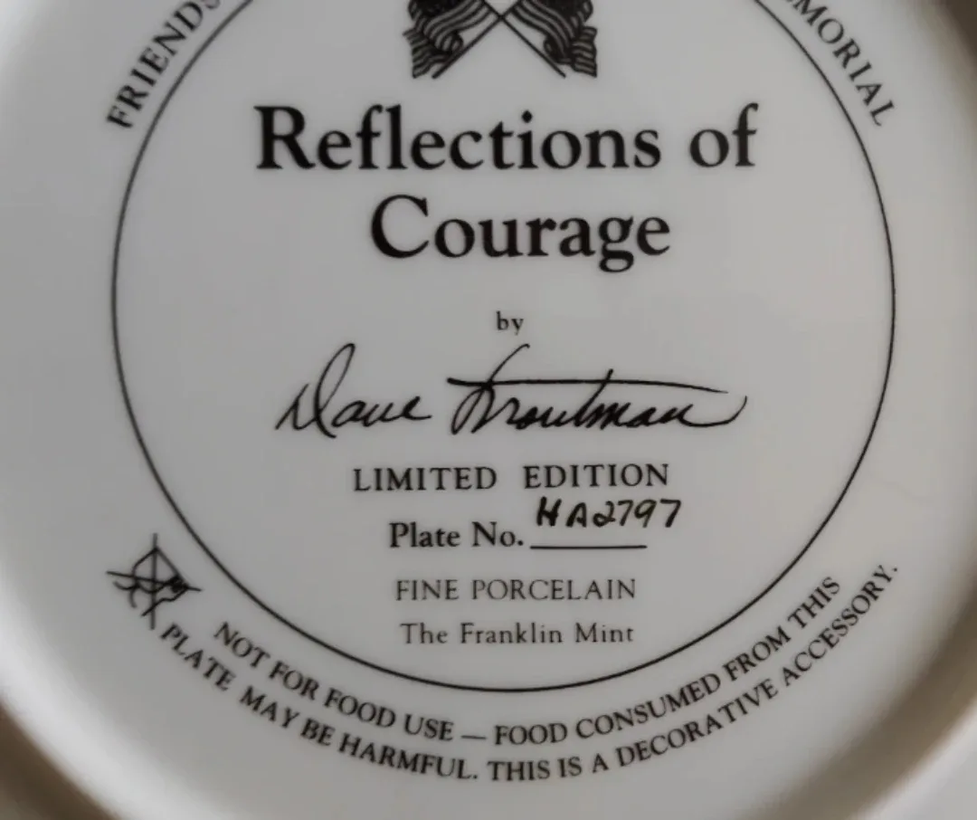 Reflections of Courage Plate by Dave Grossman image indicator(2)