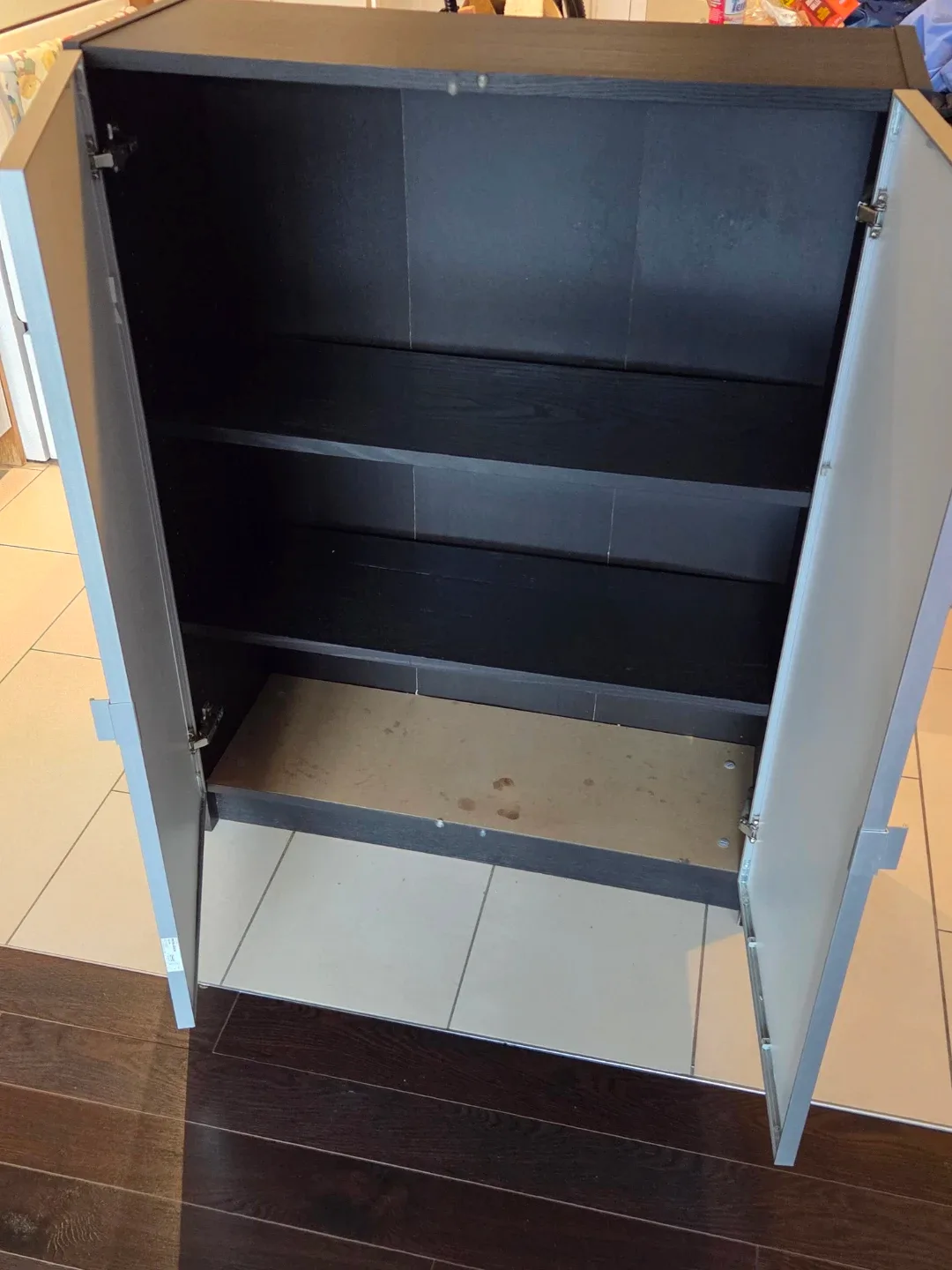 Black Cabinet with Glass Doors image indicator(2)