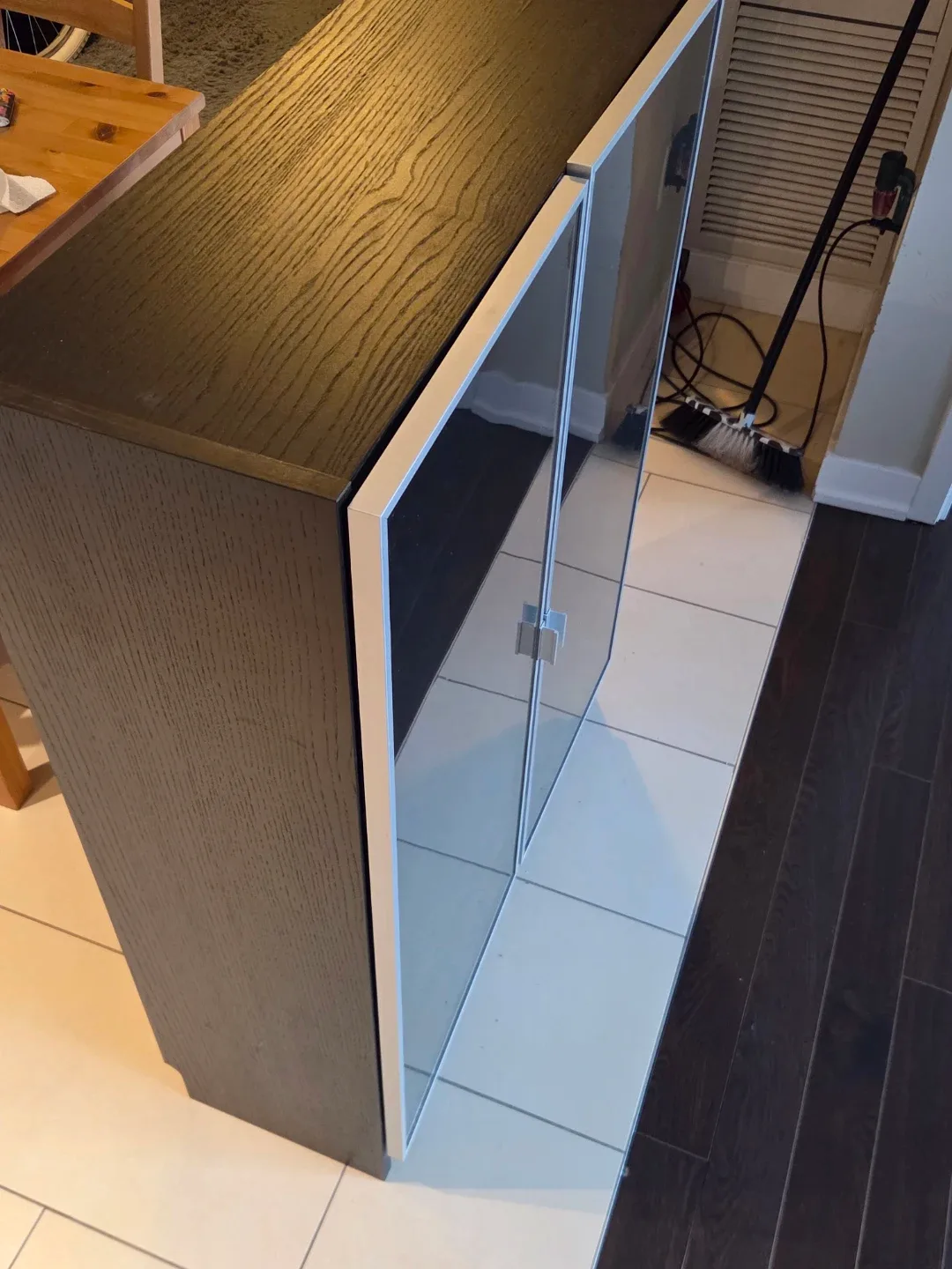 Black Cabinet with Glass Doors image indicator(4)