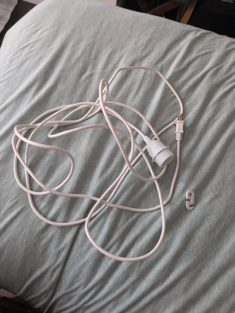 Ikea Torared seagrass lampshade with optional cord for bulb image indicator(4)