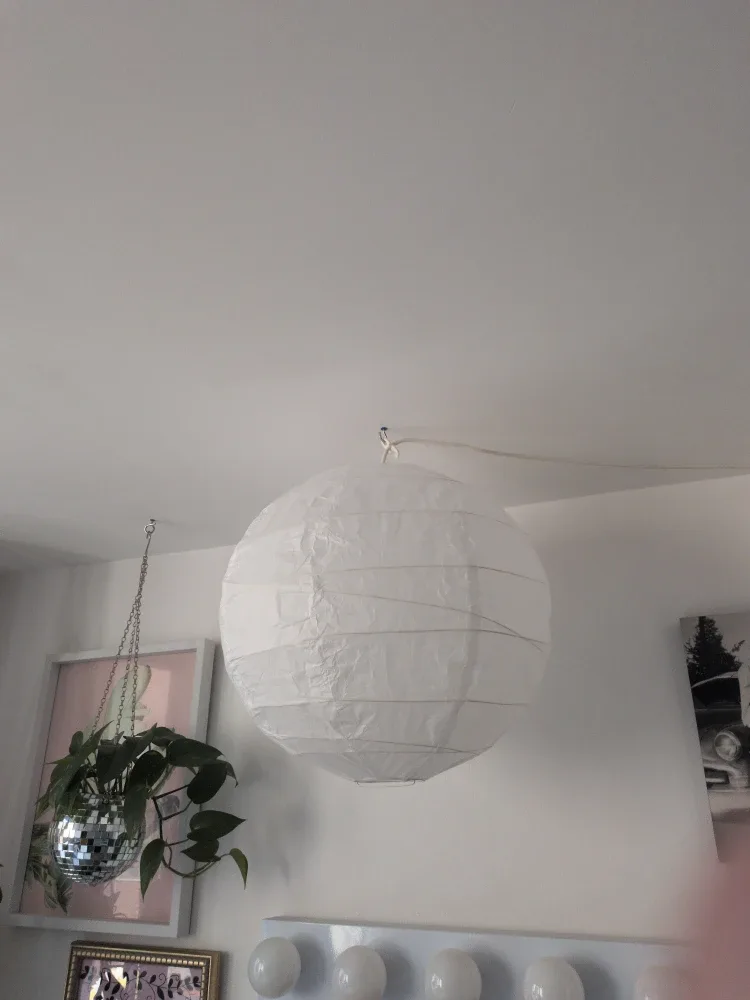 Ikea Torared seagrass lampshade with optional cord for bulb image indicator(5)