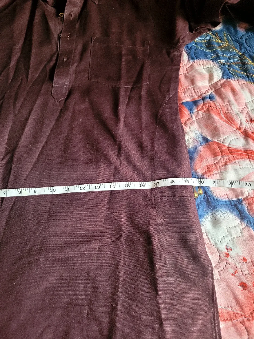 Men's Burgundy Kurta with Embroidered Vest image indicator(6)