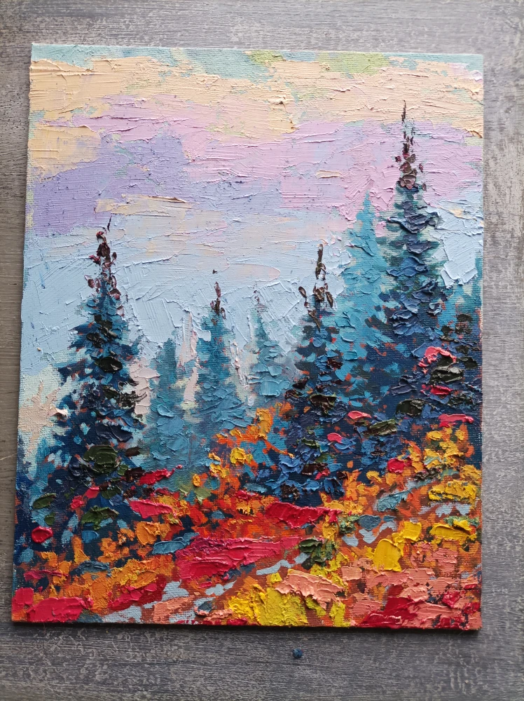 Morning in Mountains 8" by 10"