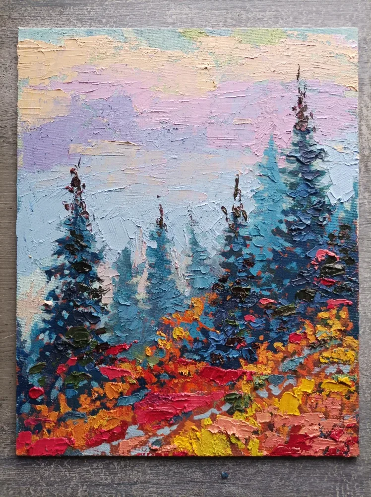 Morning in Mountains 8" by 10" image indicator(8)