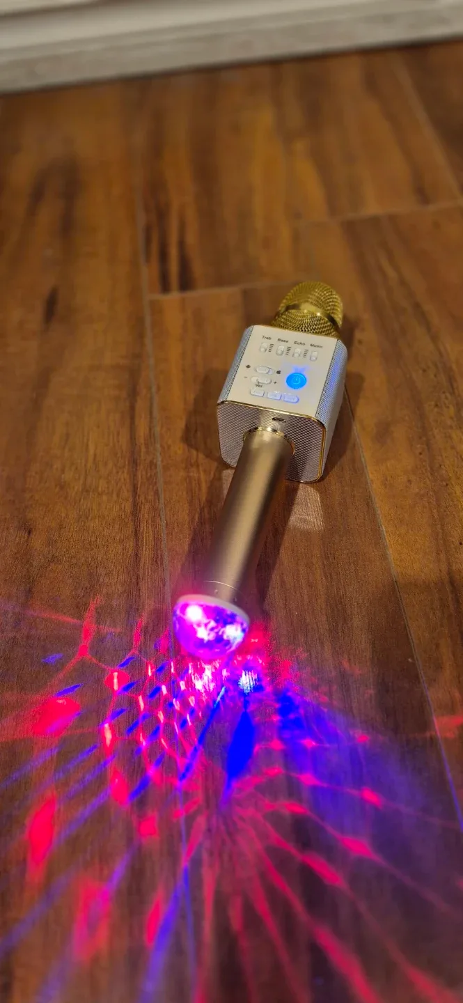 Karaoke Microphone with Bluetooth Speaker image indicator(4)