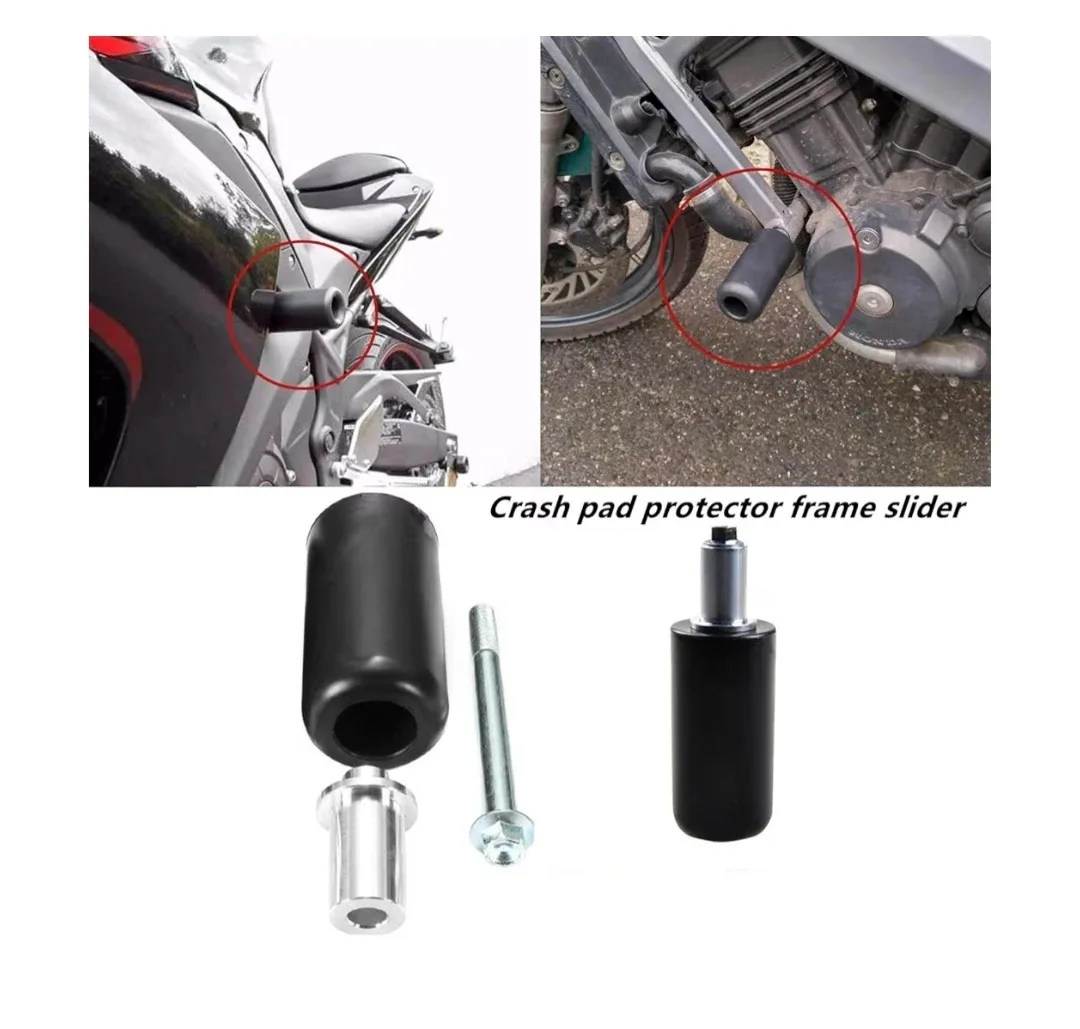 2 Brand New Universal Motorcycle Frame Sliders, Anti Crash image indicator(5)