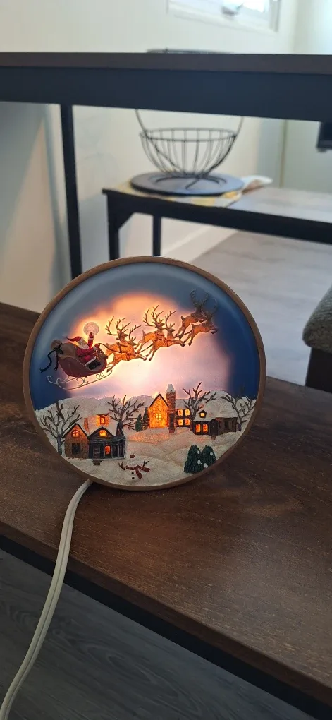 Christmas Santa Sleigh Lighted Decoration