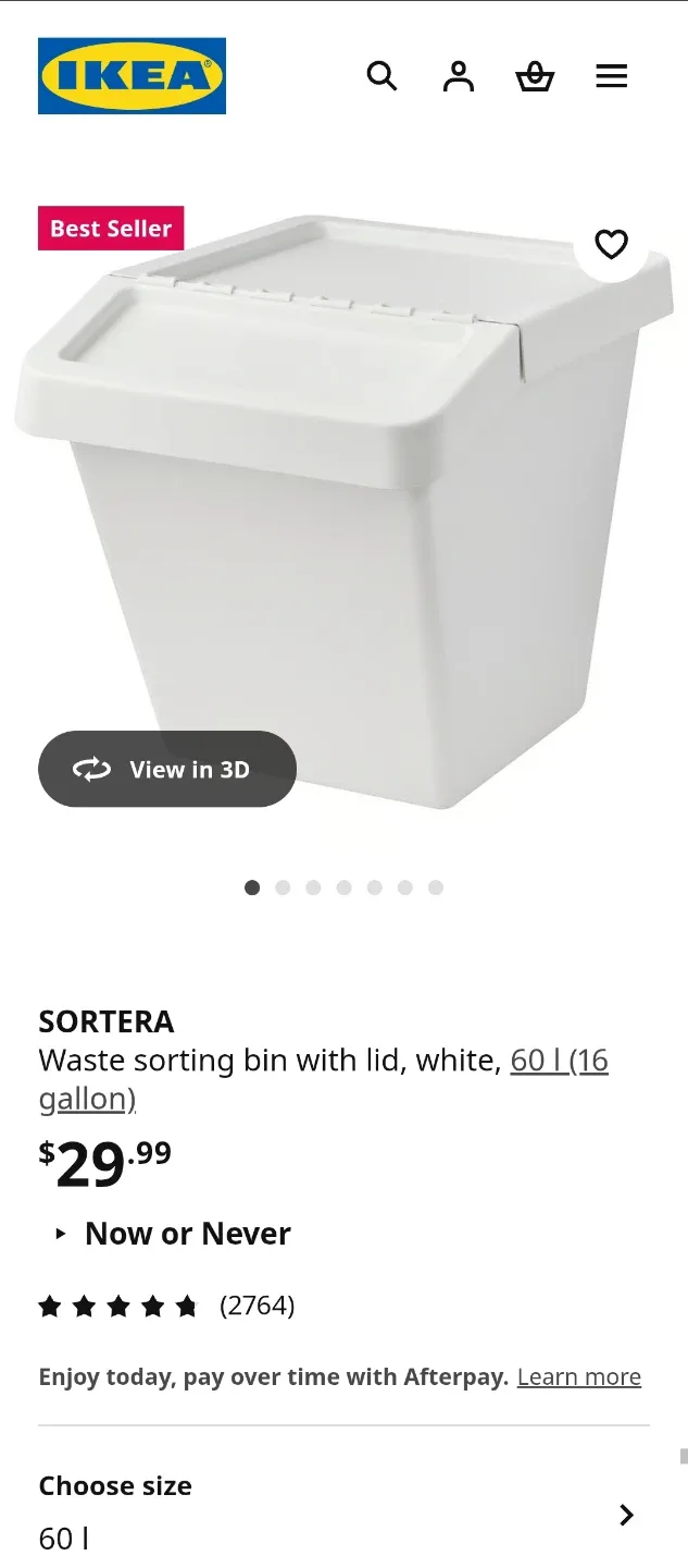 IKEA Sortera Waste Sorting Bin - 60L