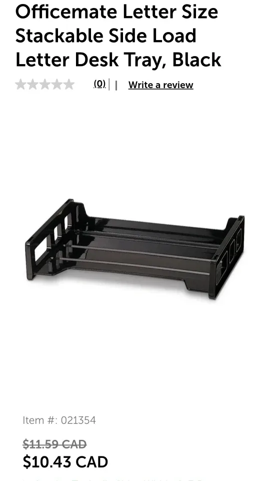 Three Black Stacking Letter Tray ✨️ image indicator(4)