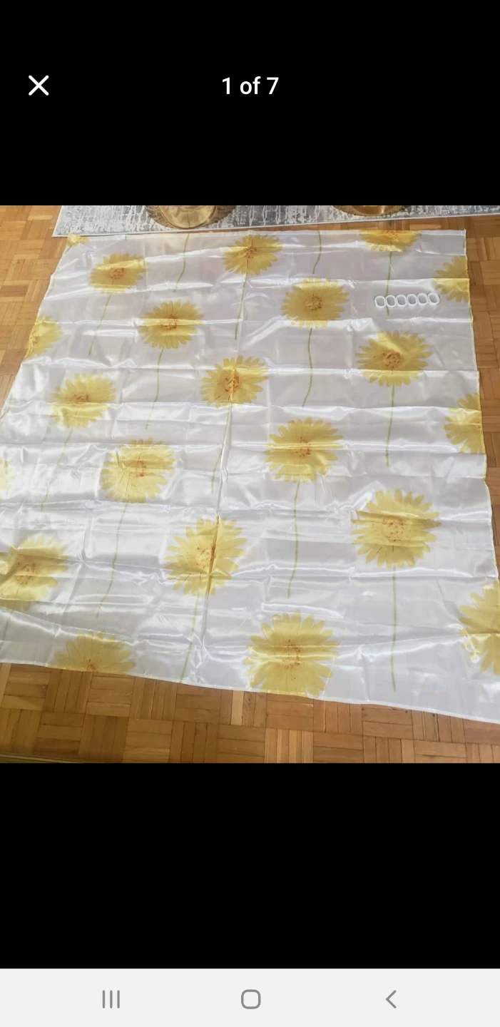 Sunflower Shower Curtain with Rings