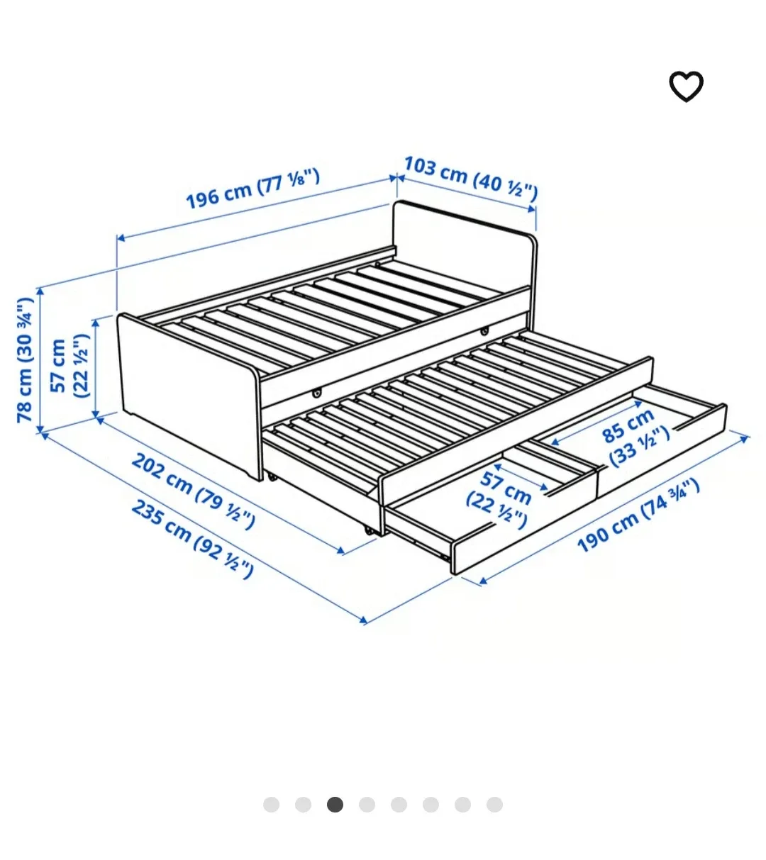 IKEA Hemnes Daybed Frame with 3 Drawers image indicator(4)