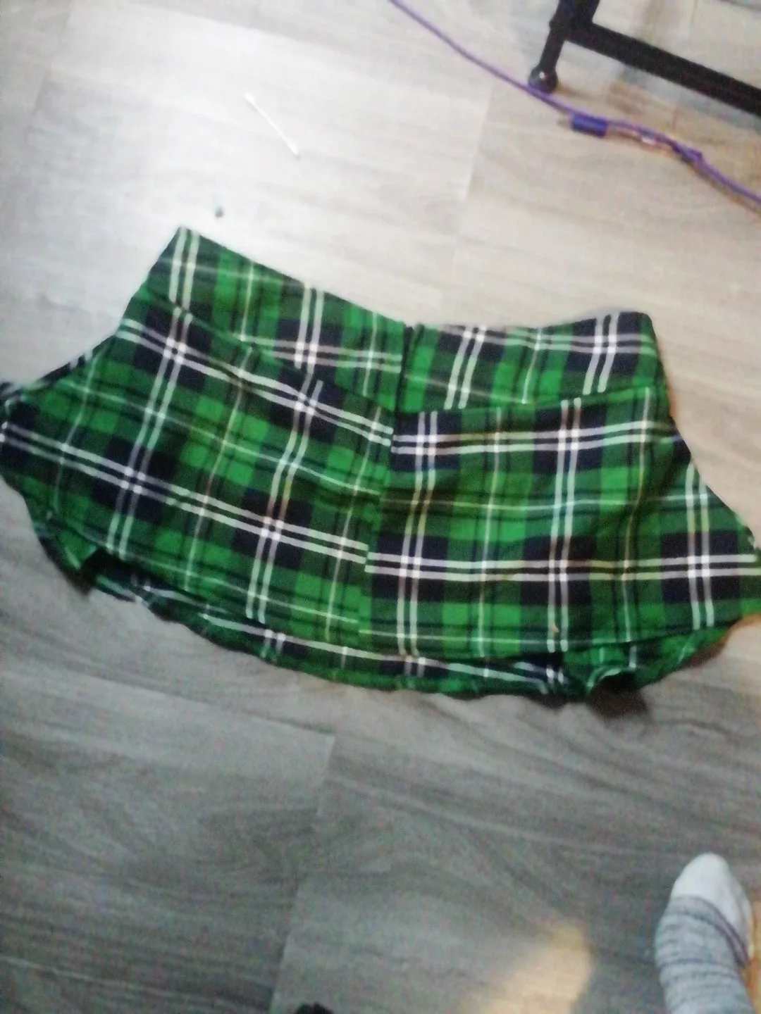 Green Plaid Mini high Skirt image indicator(3)