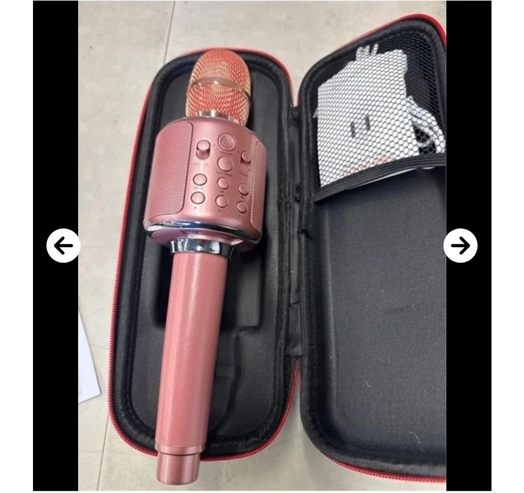 New Mefut Wireless Bluetooth Karaoke Microphone - Rose Gold image indicator(3)