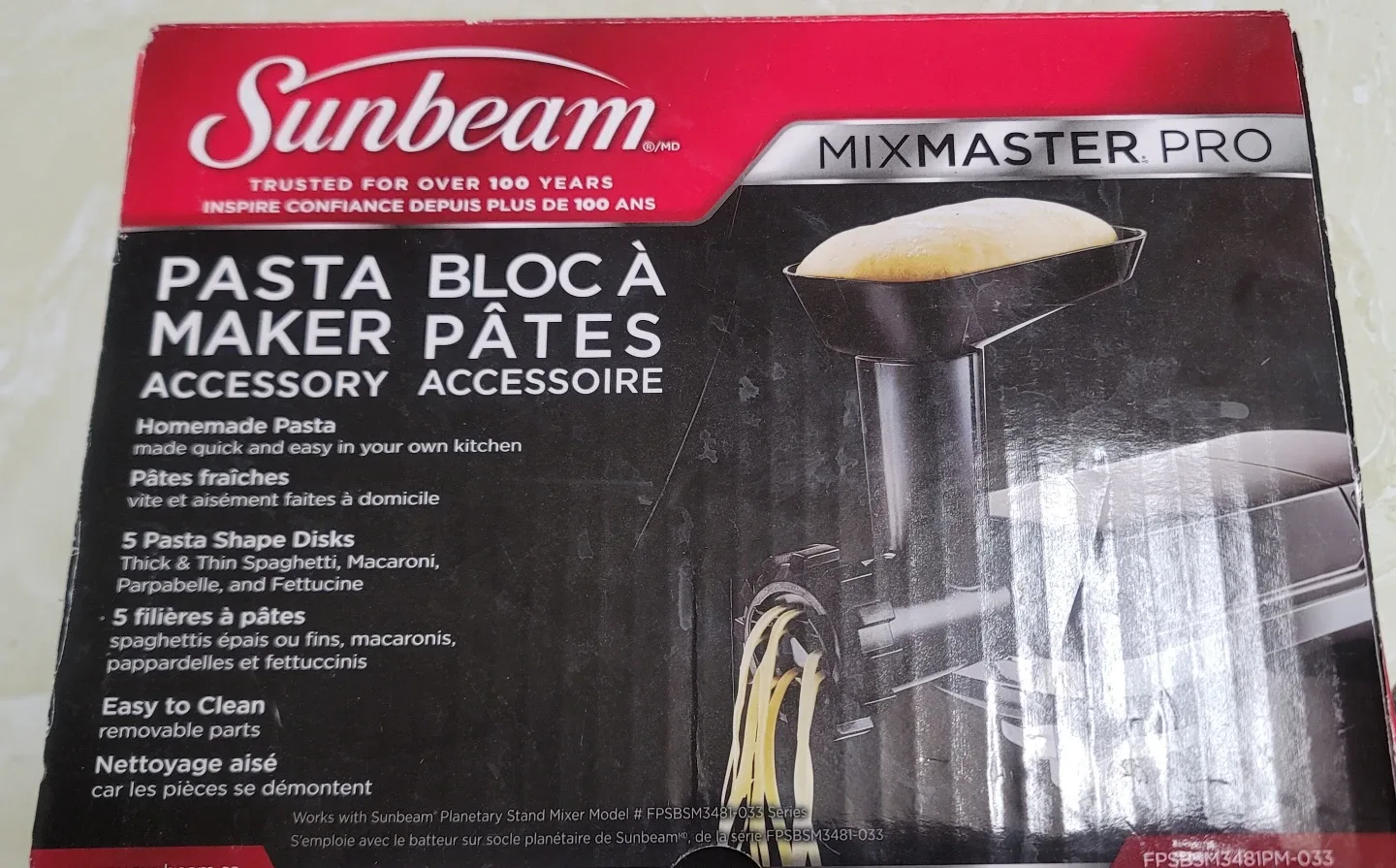 Sunbeam Mixmaster Pro Pasta Maker Accessory image indicator(2)