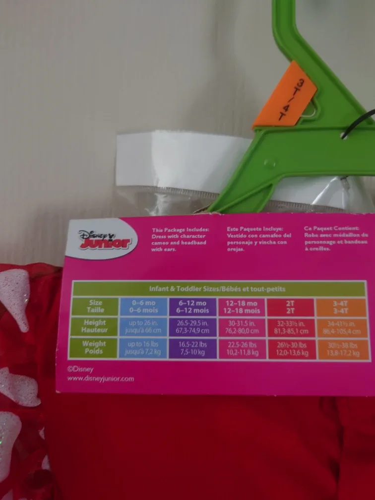 New Minnie Mouse Costume - Toddler Size 3-4T image indicator(2)