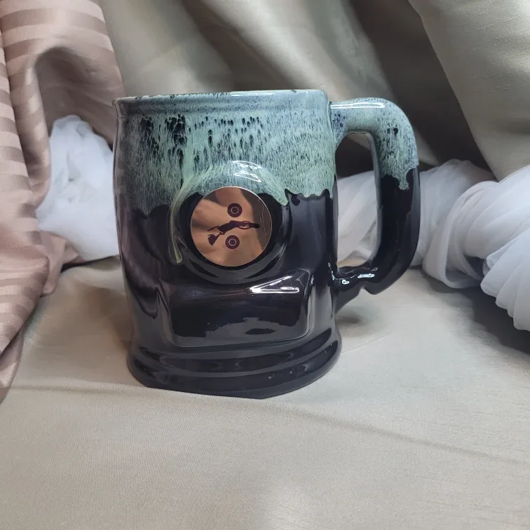 Unique Vintage Canadian Pottery Drip Glaze OverSized Mug.. image indicator(7)