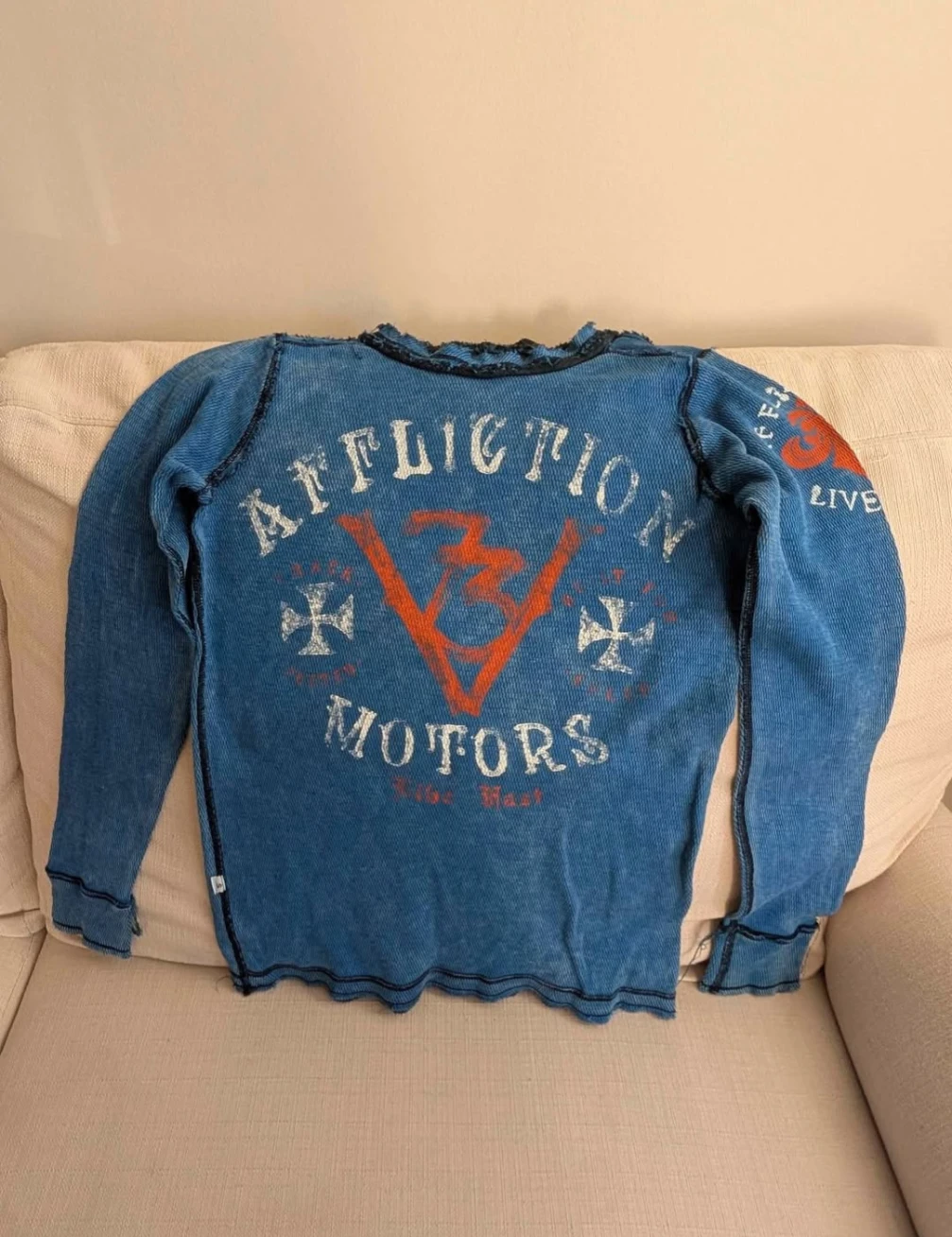 Affliction Thermal Long Sleeve Shirt Size -S