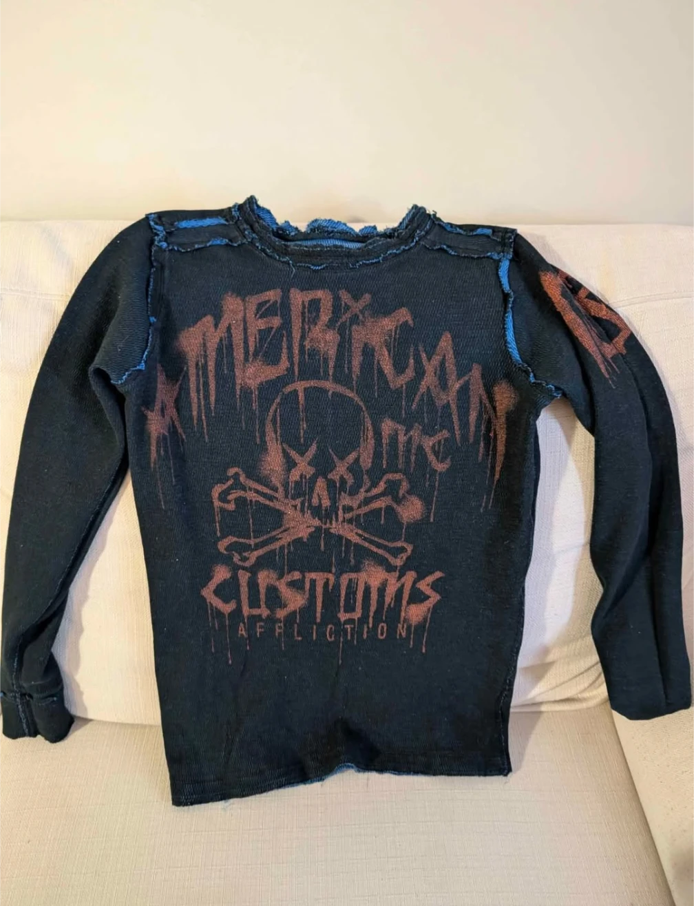 Affliction Thermal Long Sleeve Shirt Size -S - photo 4