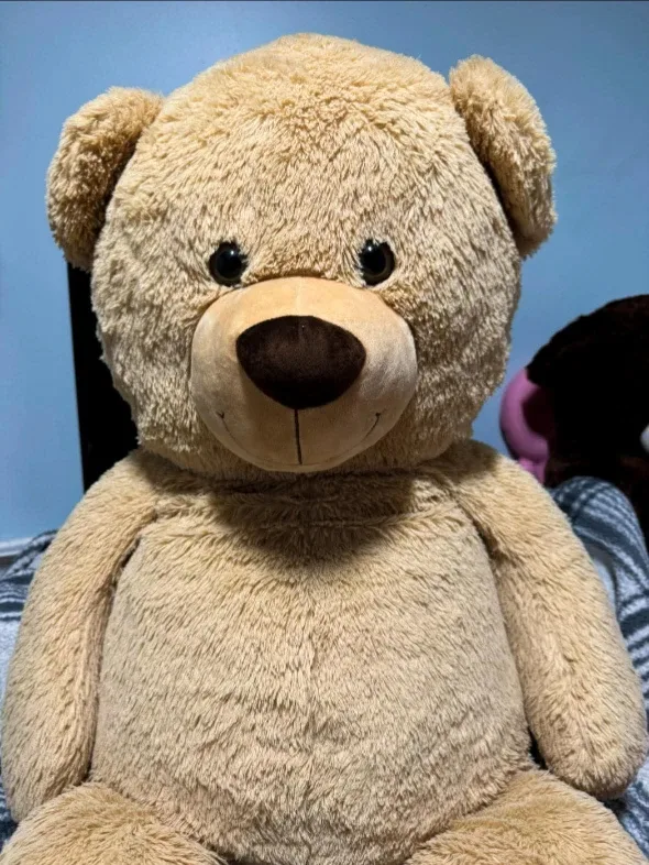 Large Plush Teddy Bear - Beige