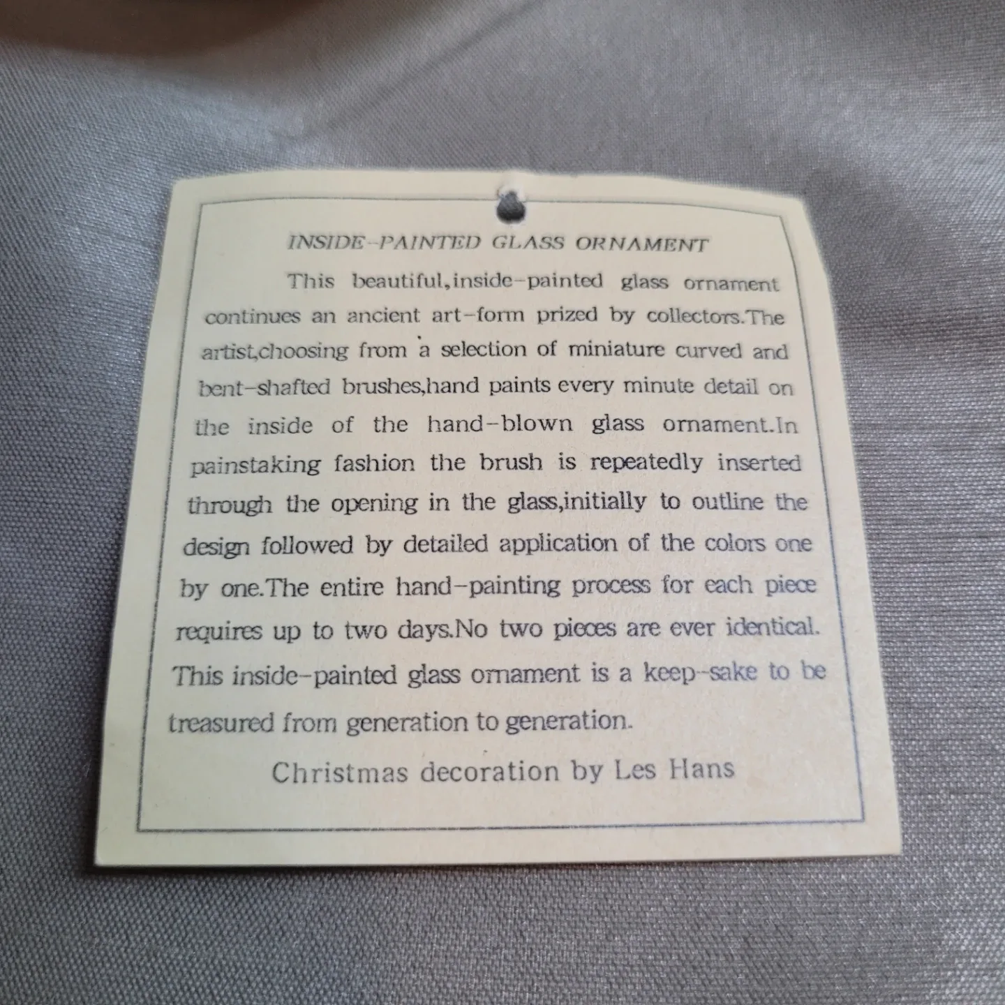 Les Hans Inside Painting Holiday Hanging Christmas Ornament image indicator(6)