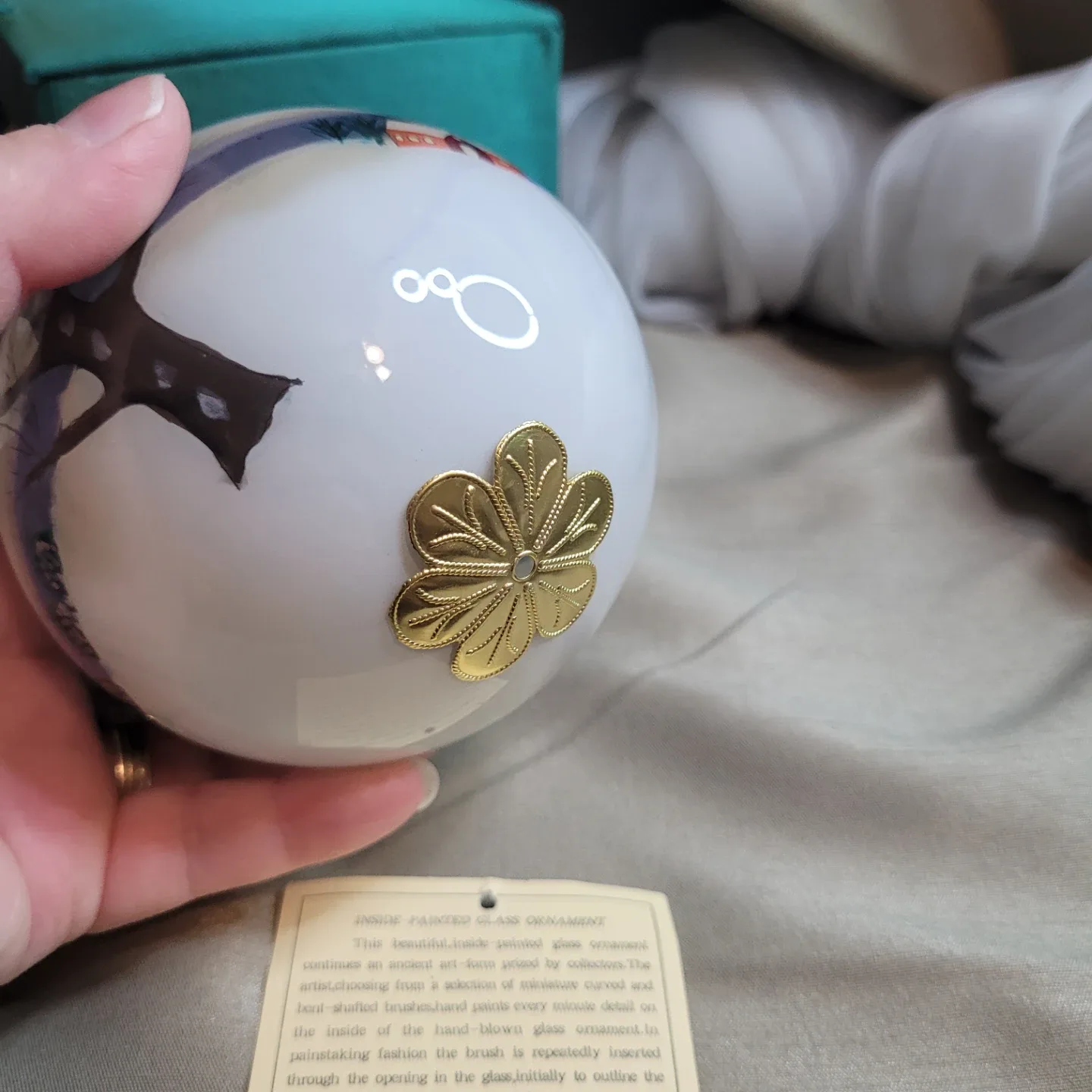 Les Hans Inside Painting Holiday Hanging Christmas Ornament image indicator(8)