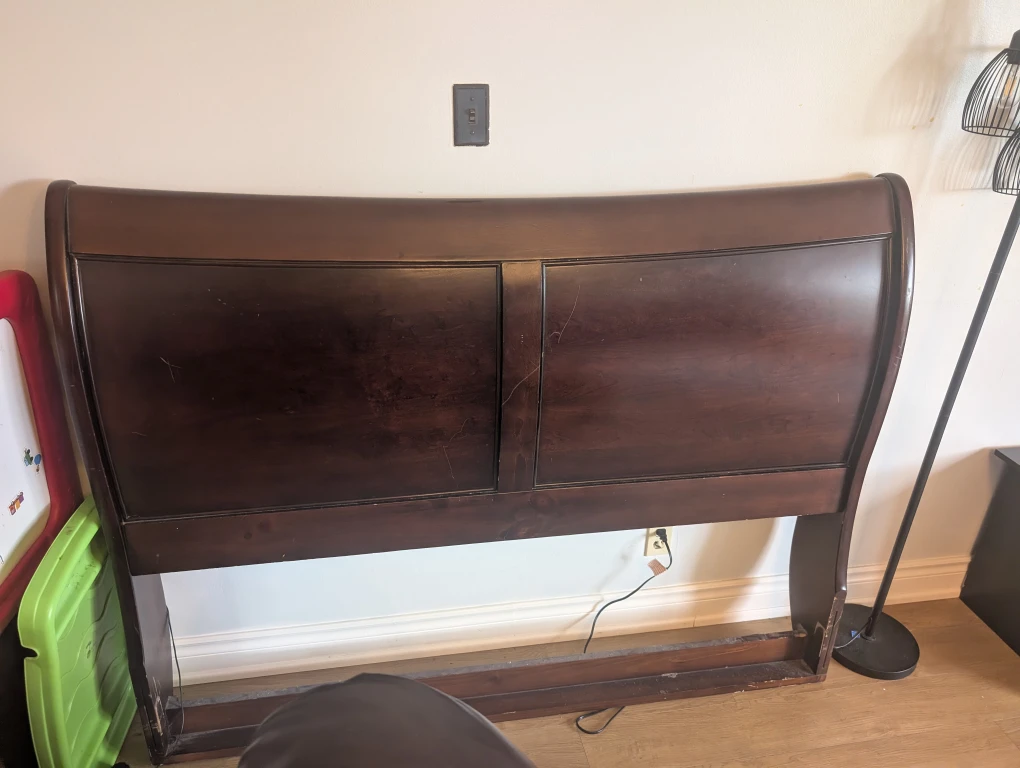 Dark Wood Headboard