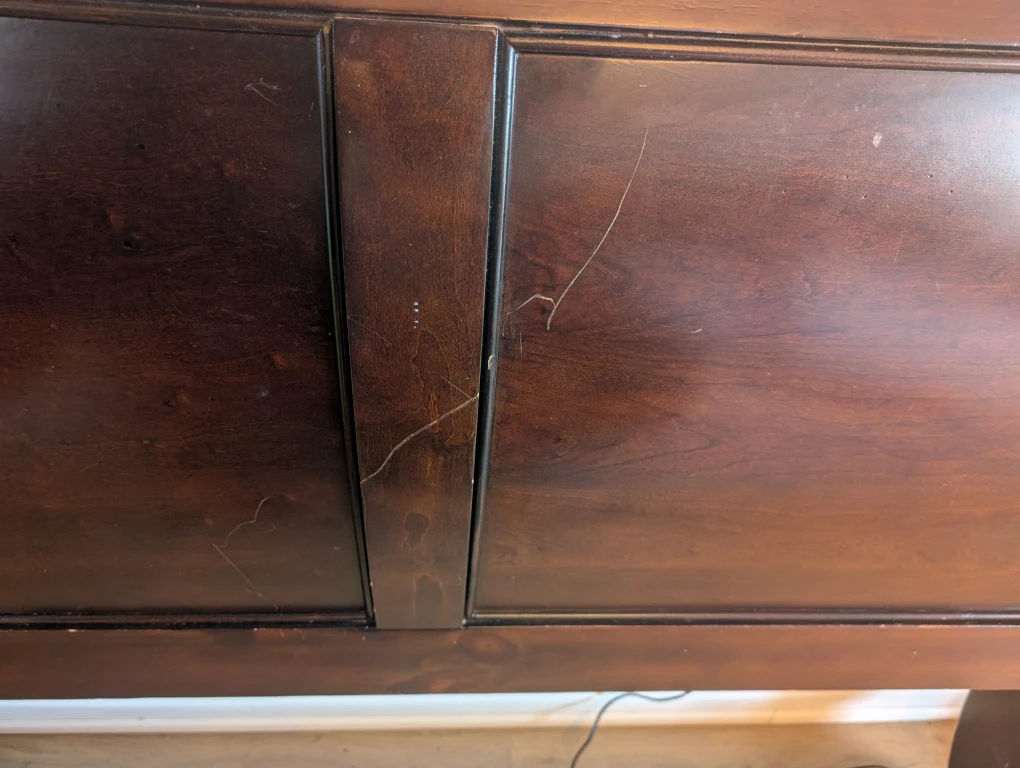 Dark Wood Headboard - photo 2