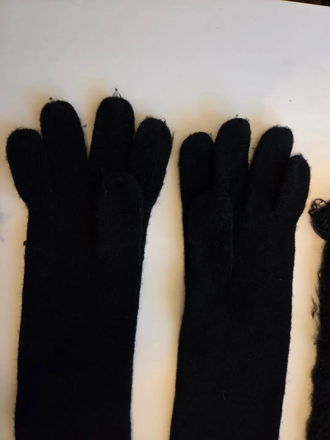 Set of Black Knit Gloves & Fingerless Warmers image indicator(3)