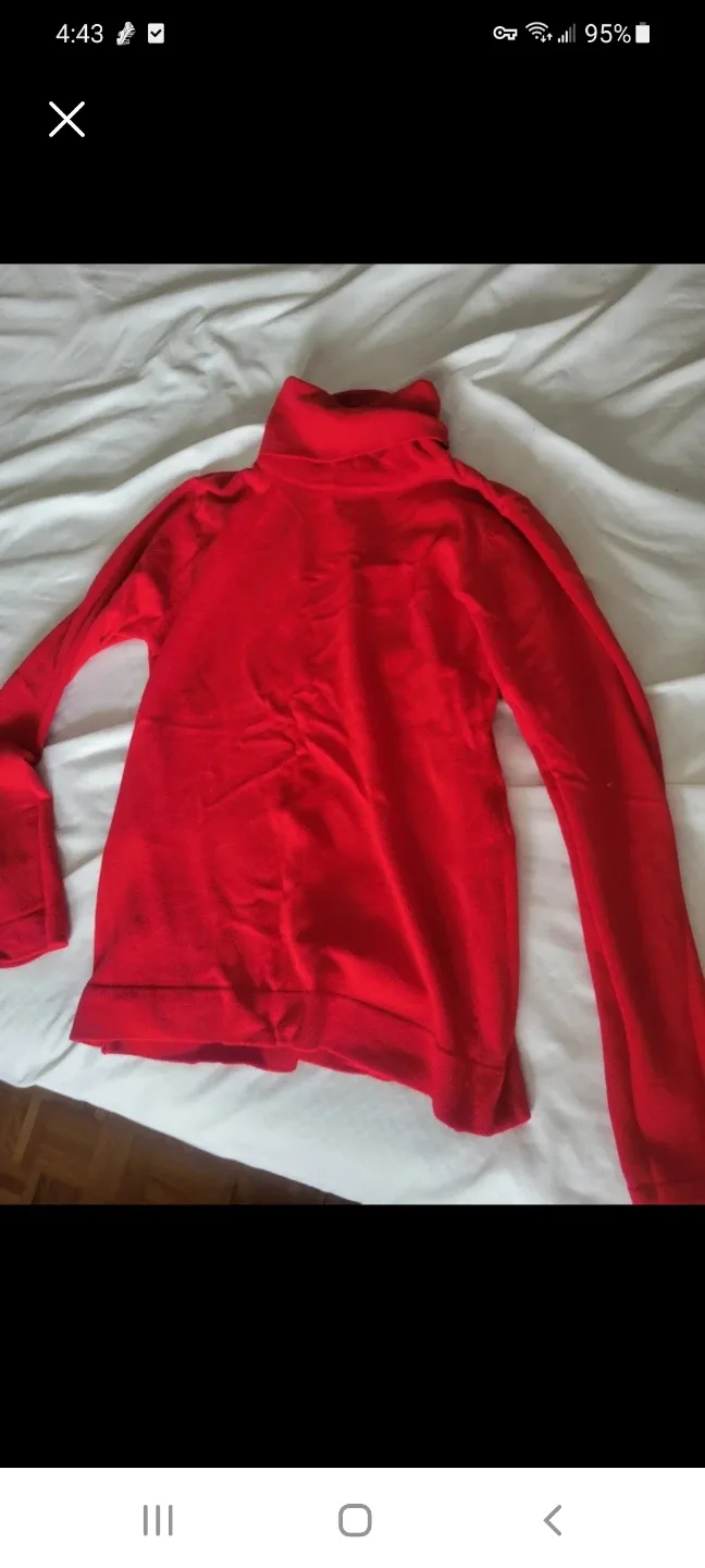 Red Turtleneck Long Sleeve Top thumbnail