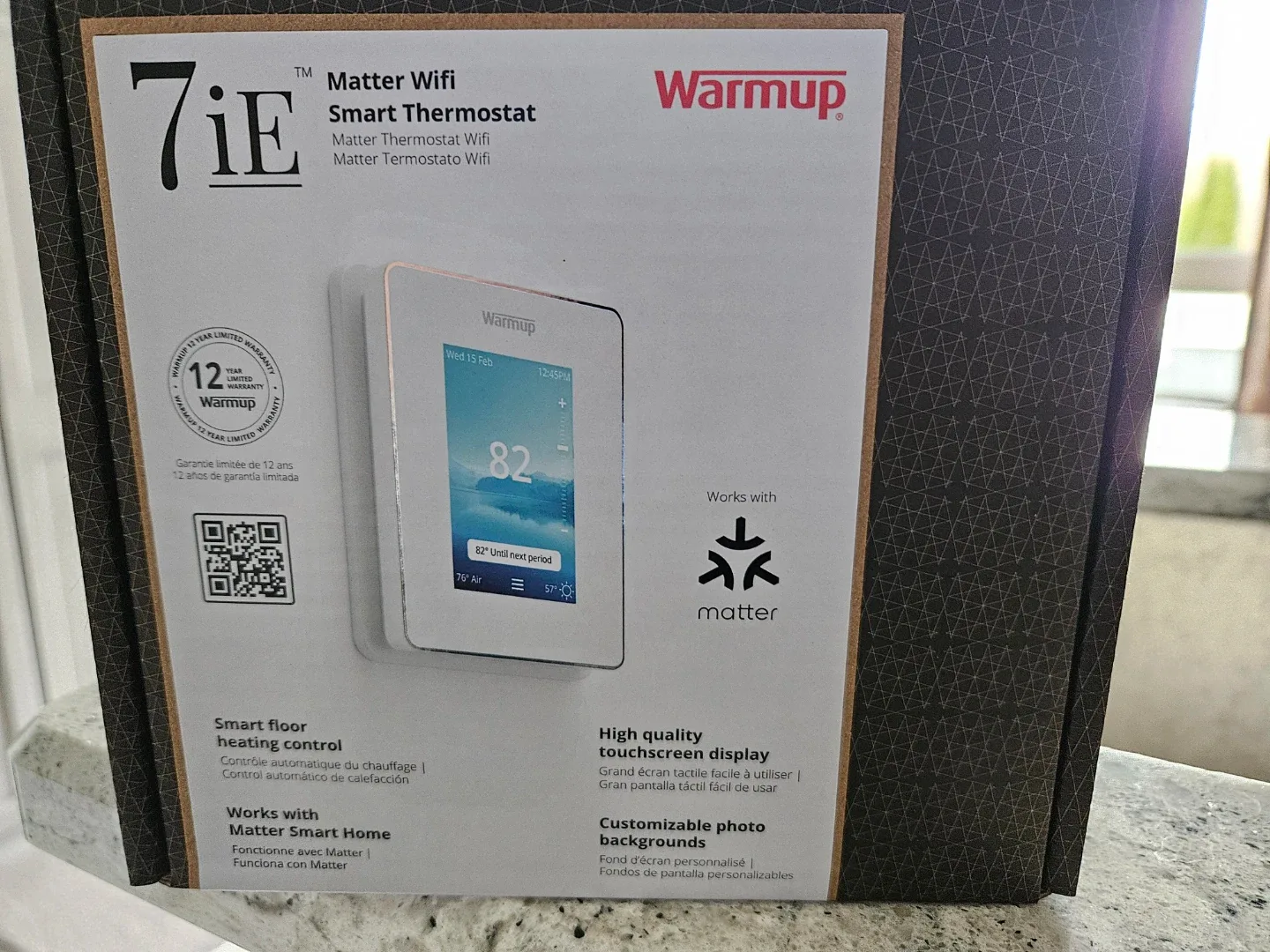 Warmup 7iE Matter WiFi Smart Thermostat - New in Box! image indicator(2)