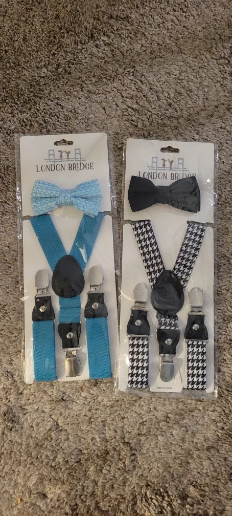 SET - London Bridge Bow Tie & Suspenders Set thumbnail
