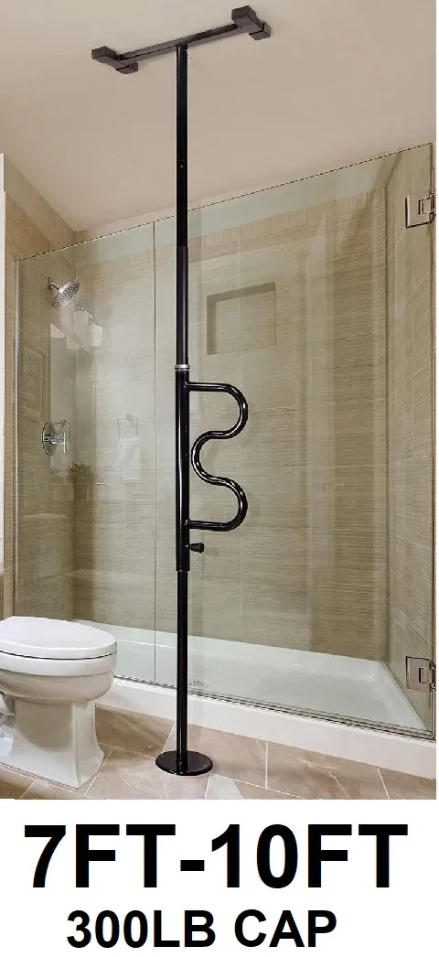 Stander Security Pole and Curve Grab Bar, Elderly thumbnail