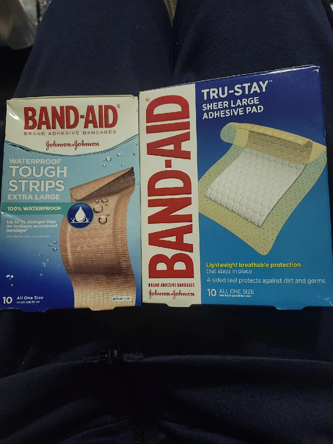 Band-Aid Waterproof Tough Strips & Tru-Stay Sheer Pads