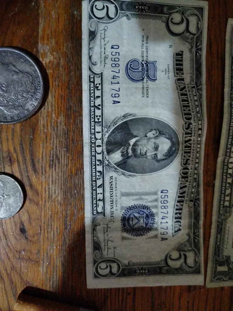 Vintage US Currency & Silver Dollar image indicator(5)
