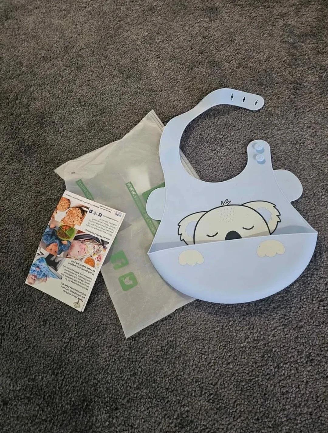 Koala Baby Bib - Blue