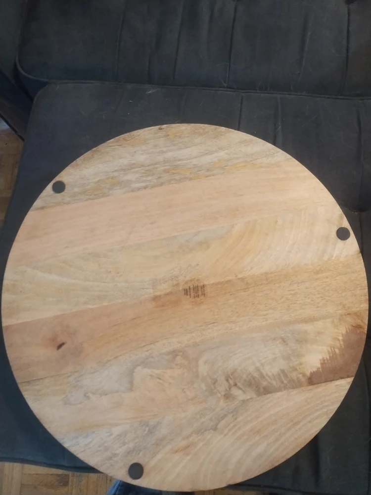 Round Decorative Wooden Tray - photo 2