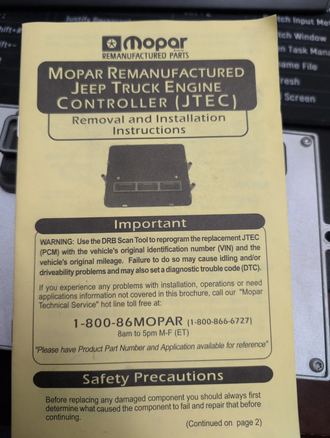 Mopar Remanufactured Jeep Truck Engine Controller - photo 3