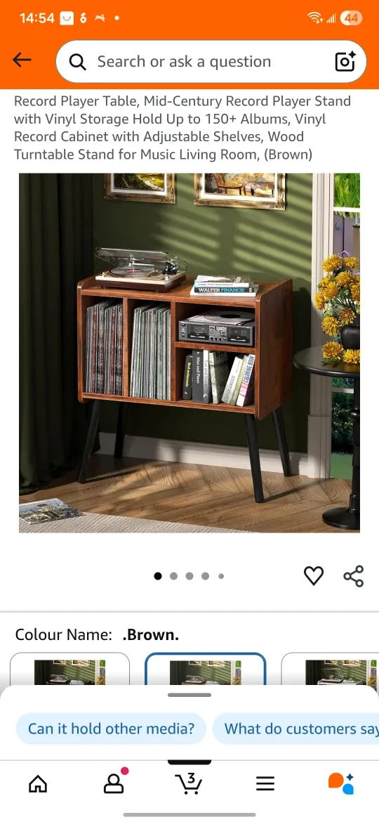 Brown Record Player Table