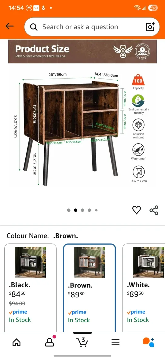 Brown Record Player Table image indicator(4)