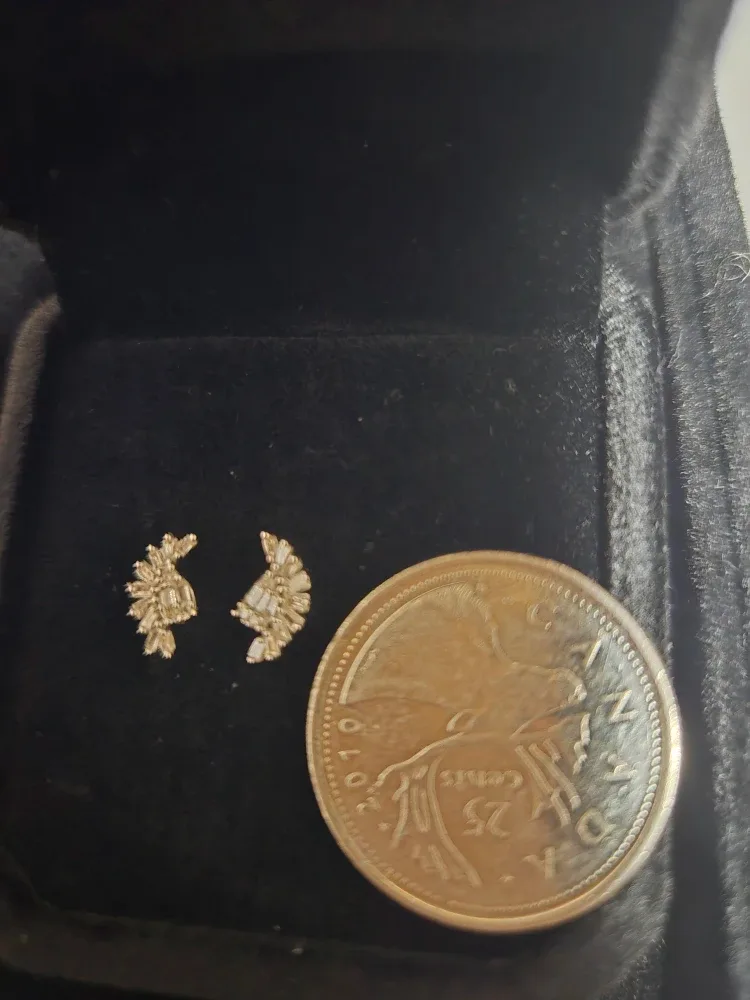 Real Diamond 18K Gold Earrings image indicator(3)