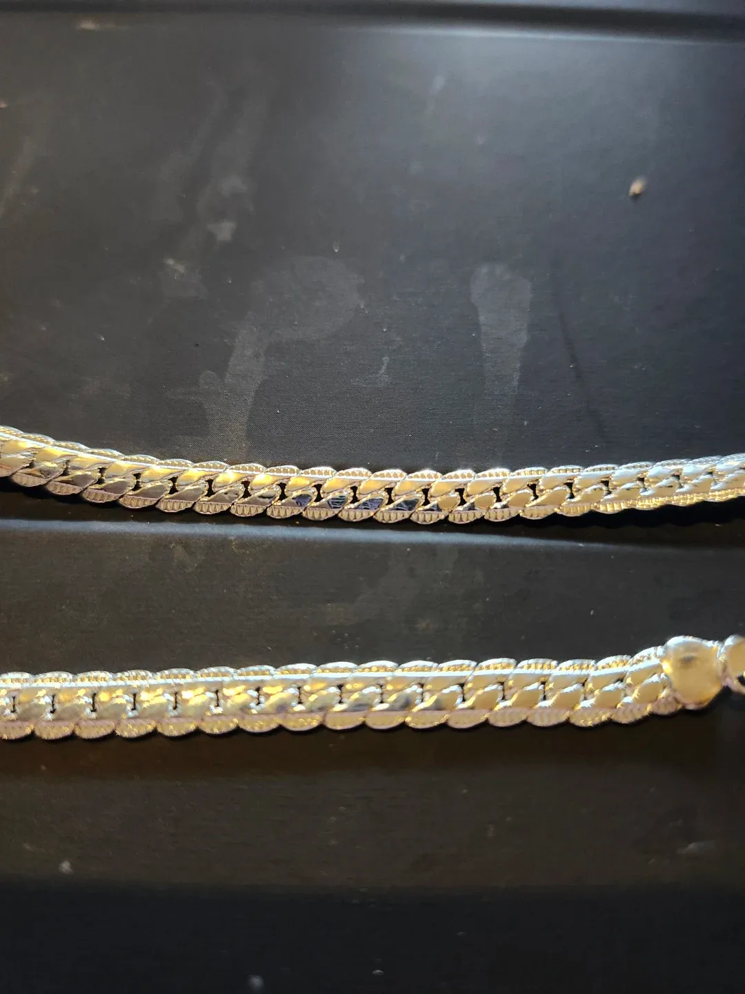 Silver Chain Necklace & Bracelet Set image indicator(2)