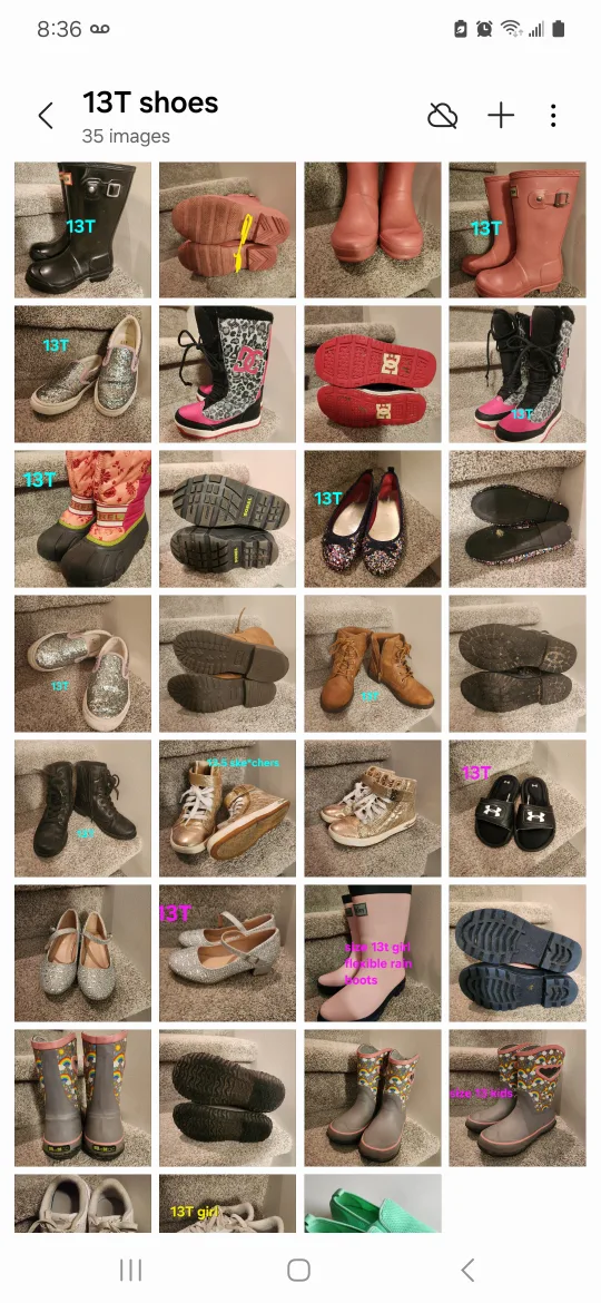 13T girl shoes *will send pictures of what I have for quote