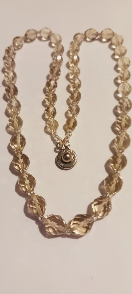 Champagne Color Smokey Quartz  Stone Japanese Necklace image indicator(4)