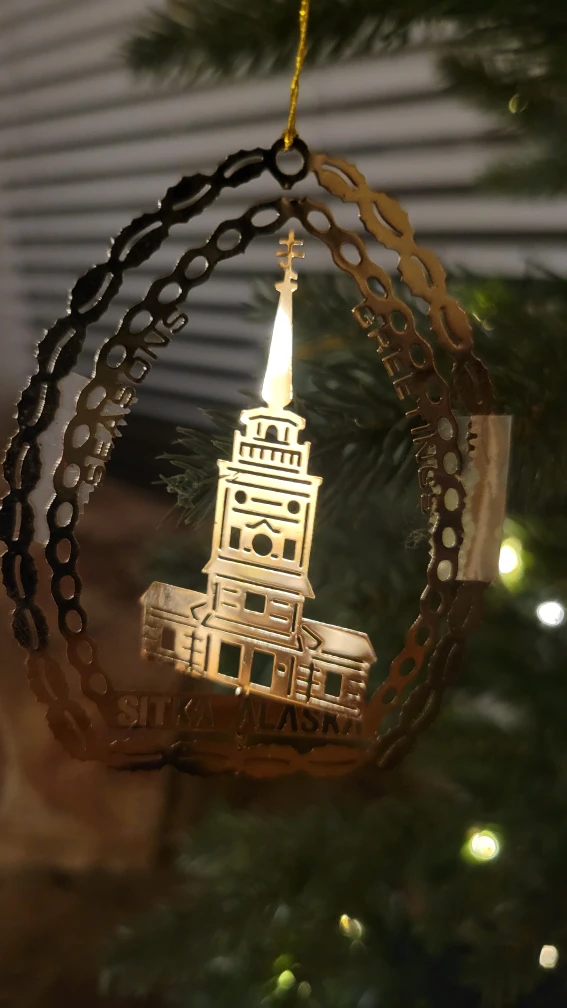Like New Alaska Theme 24K Gold Finish Christmas Tree Ornaments - photo 3