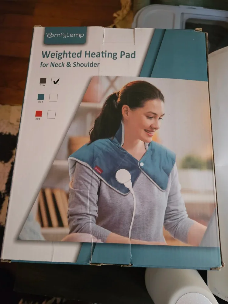 ComfyTemp Weighted Heating Pad for Neck & Shoulder - Gray