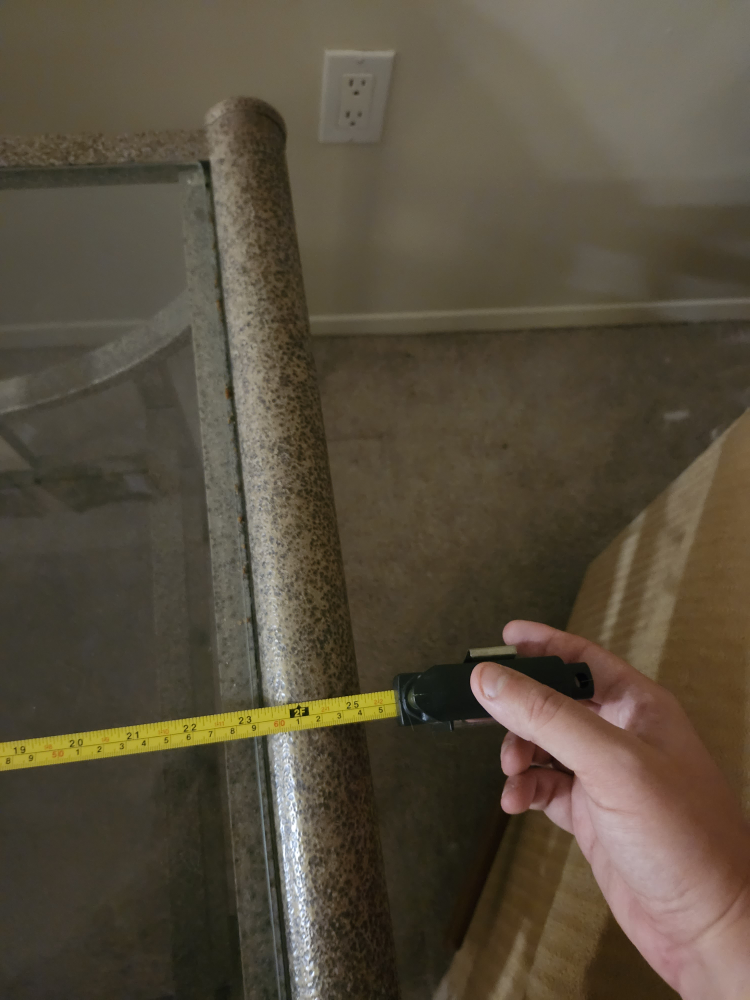 Glass Top End Table - 25"x25" Square - photo 2