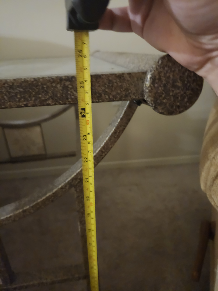 Glass Top End Table - 25"x25" Square - photo 4