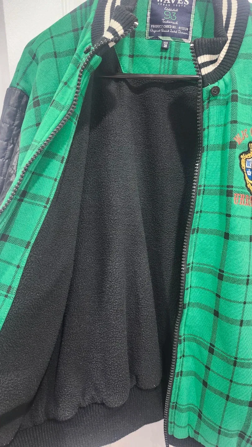 Waves Urban Youth Green Plaid Jacket Size 38 image indicator(6)
