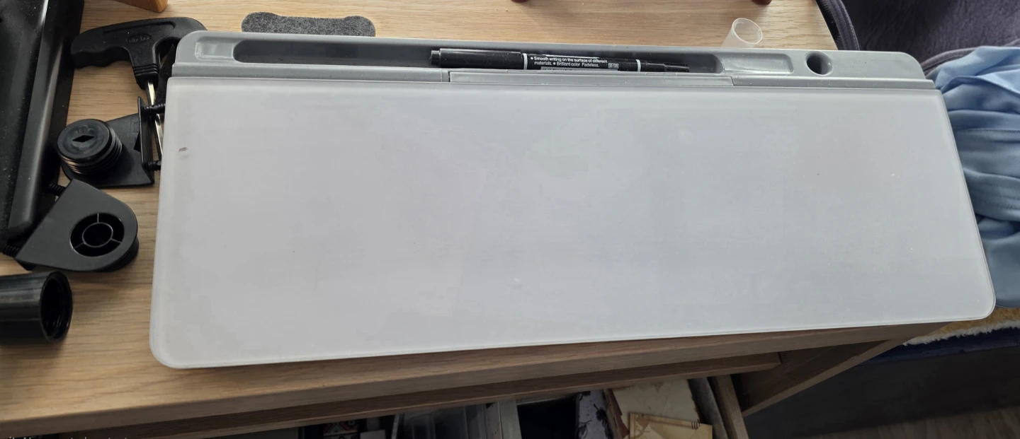 White chalkboard with storage - photo 3