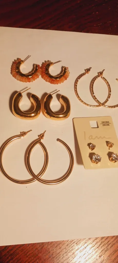 New !! Gold Tone Earrings.   $5 each. image indicator(3)